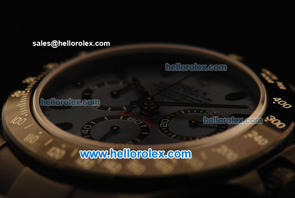 Rolex Daytona Chronograph Swiss Valjoux 7750 Automatic PVD Case and Grey Dial-PVD Strap - Click Image to Close